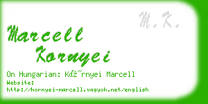 marcell kornyei business card